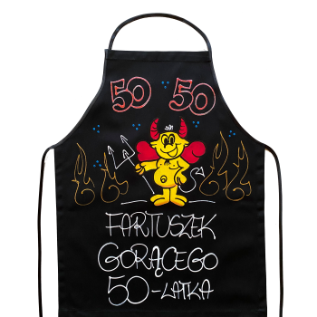 [Fb11-50] Fartuszek bawełniany FARTUSZEK GORĄCEGO 50 latka